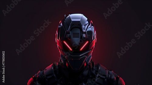 3D sci-fi icon, black backgroundใ