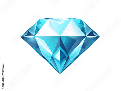 a blue diamond on a white background © Dogaru