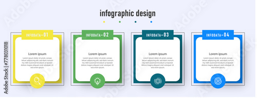infographics design template. timeline with 4 steps, options. can be used for workflow diagram, info chart, web design. vector illustration.