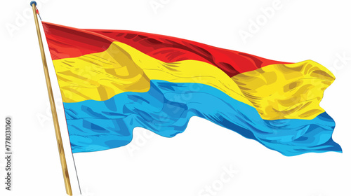 Congo flag vector illustration on a white background photo
