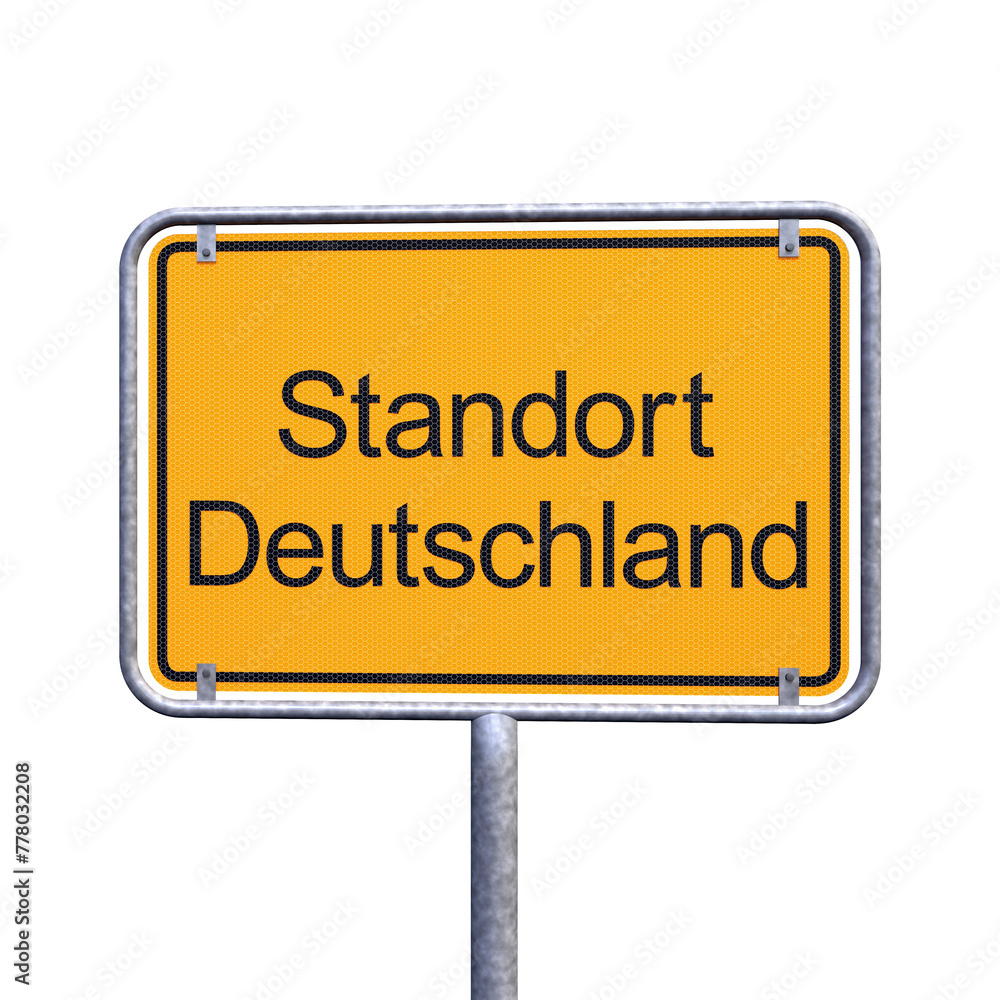 Ortsschild - Ortstafel - Standort Deutschland - Freisteller - Freigestellt Ortsschild - Ortstafel - Standort Deutschland - Freisteller - Freigestellt