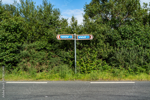 The sign points to a discovery point on the Wild Atlantic Way