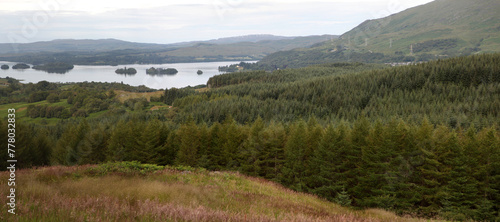 Panorama from Duncan Ban MacIntyre's Monument - Dalmally - Highlands - Scotland - UK