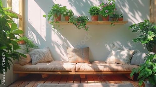 Couch on Wooden Floor