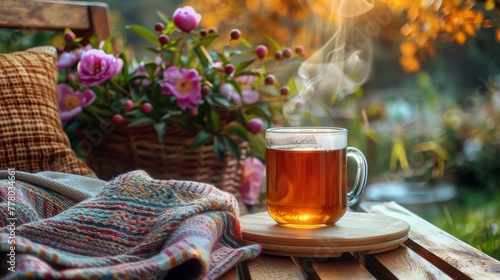 Cup of Tea on Wooden Table