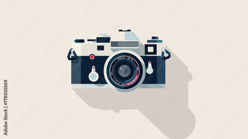 Digital camera flat style icon flat vector isolated