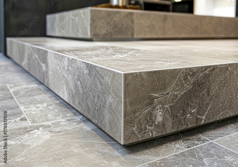 Sleek Modern Kitchen Design with Marble Textures and Chic Decor. Generative ai Sleek Modern Kitchen Design with Marble Textures and Chic Decor. Generative ai