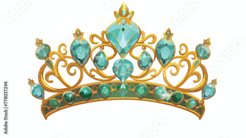 Fairy tale crown isolated on white background. Vector