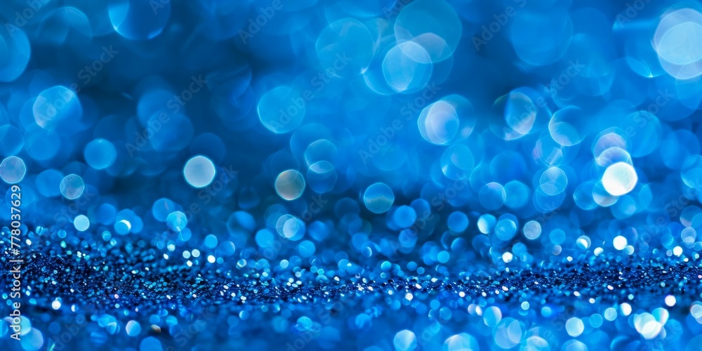 Sapphire Glitter Bokeh Background. Generative ai Sapphire Glitter Bokeh Background. Generative ai