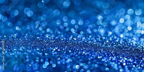 Sapphire Glitter Bokeh Background. Generative ai