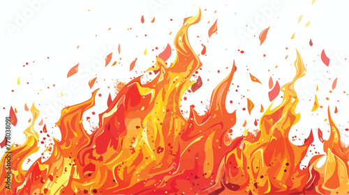 Fire vector flat vector isolated on white background