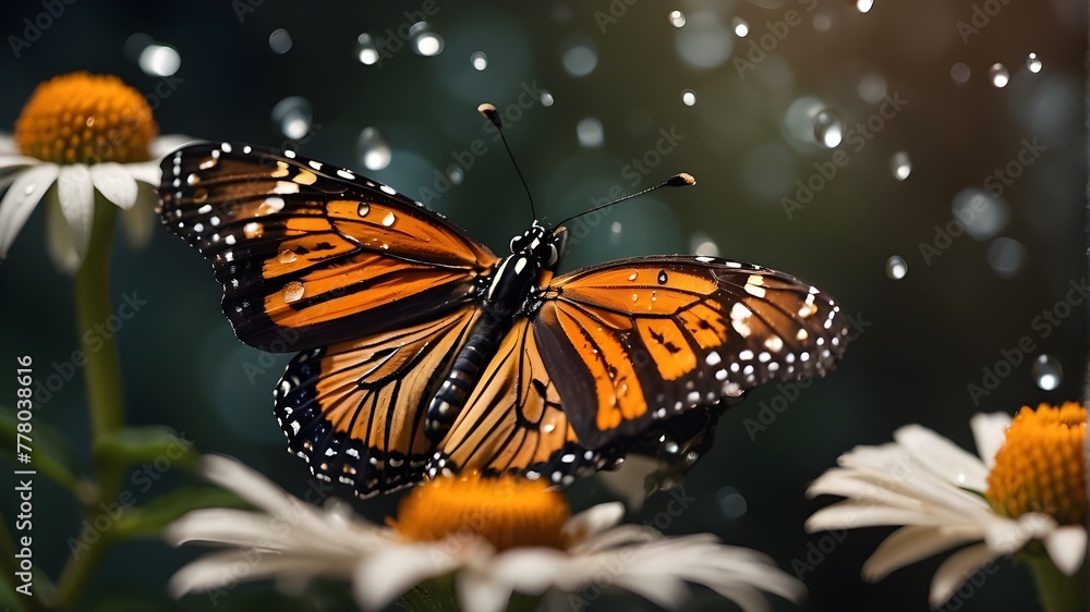 monarch butterfly on flower monarch butterfly on flower