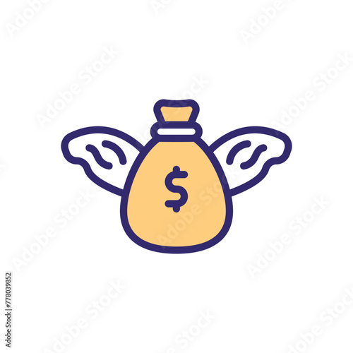 Chasing Money vector icon.
