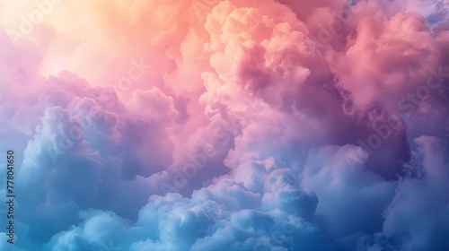 Soft, ethereal clouds of pastel colors floating in a dreamy abstract composition