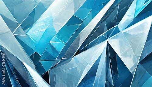 An abstract geometric background composed of a complex, crystalline structure photo