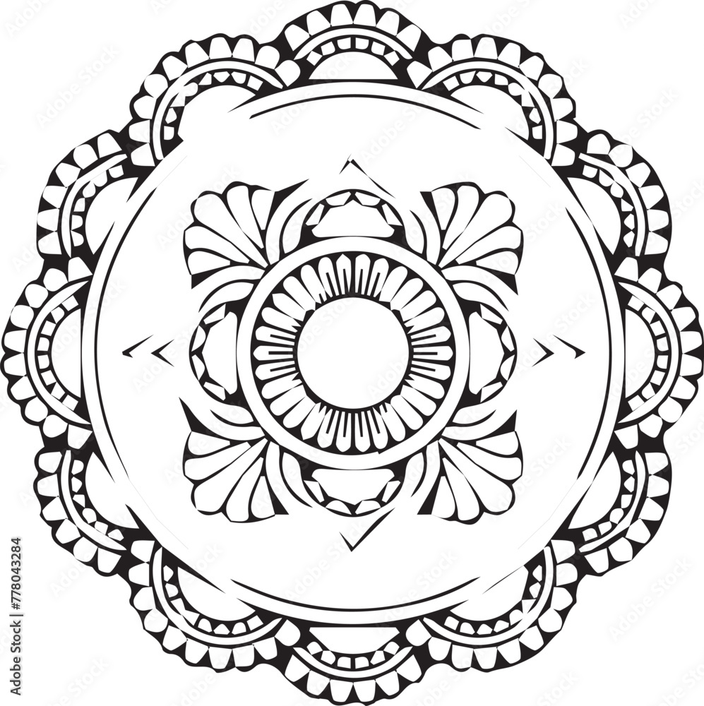 Beautiful mandala art, vector mandala design