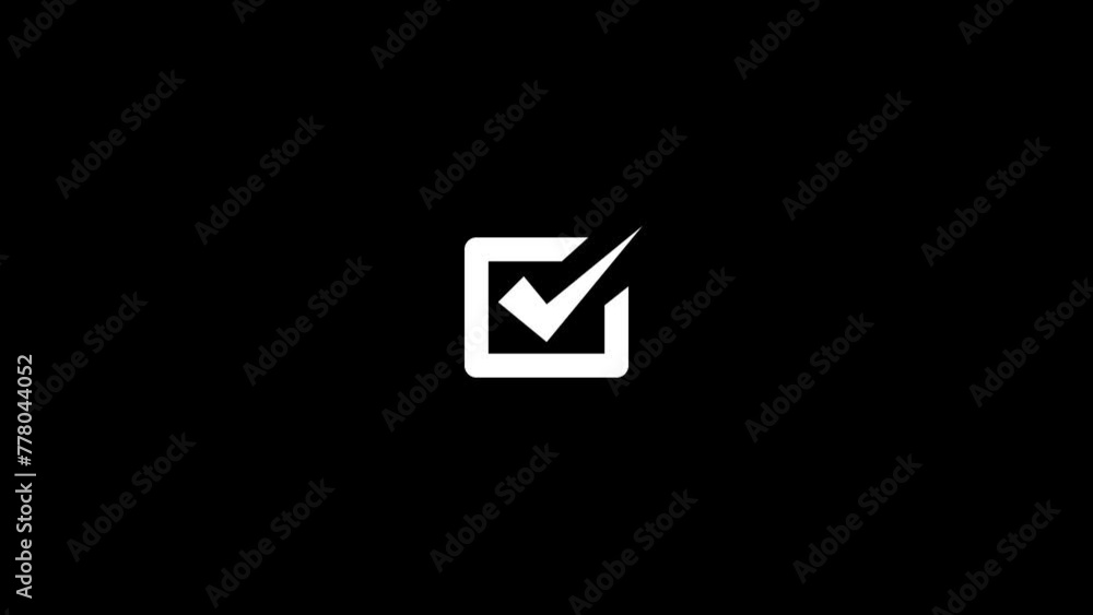 Simple Check mark icon, positive tick symbol of approved, success, confirm, correct concept animation background Simple Check mark icon, positive tick symbol of approved, success, confirm, correct concept animation background