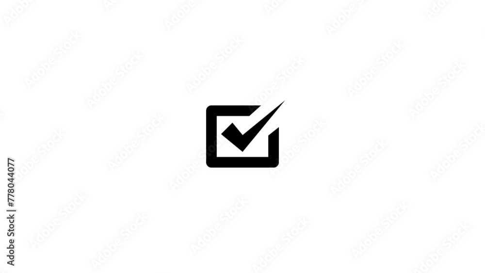 Simple Check mark icon, positive tick symbol of approved, success, confirm, correct concept animation background Simple Check mark icon, positive tick symbol of approved, success, confirm, correct concept animation background