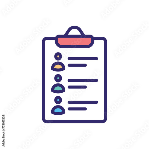 Attendees List vector icon