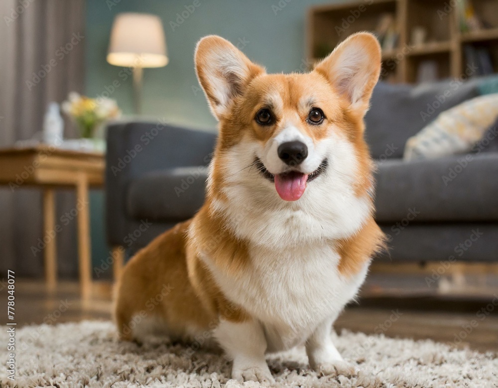 Corgi on the carpet Corgi on the carpet
