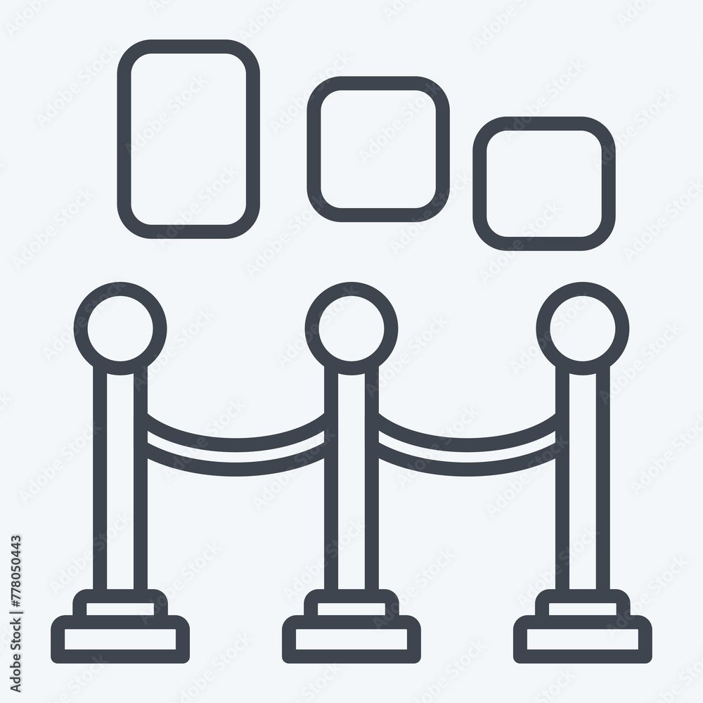 Icon Museum. related to Entertainment symbol. line style. simple design illustration Icon Museum. related to Entertainment symbol. line style. simple design illustration