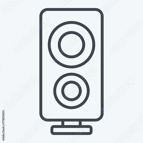Icon Loud Speaker. related to Entertainment symbol. line style. simple design illustration