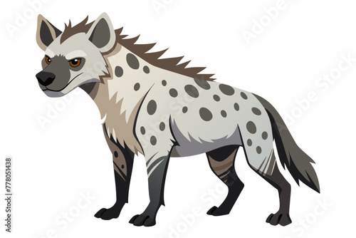 hyena--white-background-vector-illustration