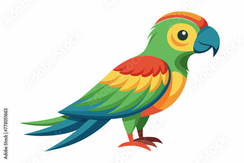 parrot-bird--on-white-background-vector-illustration 