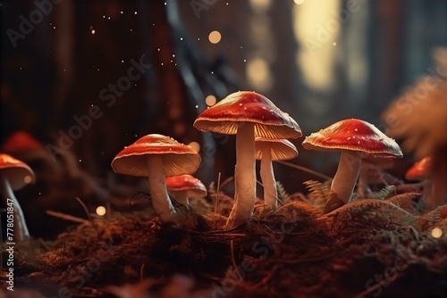 mushrooms, forest, nature, fungi, trees, woodland, outdoors, wild, environment, autumn, growth, vegetation, plants, earthy, fungus, organic