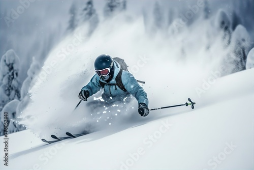 ski, extreme, powder, snow, sport, adventure, winter, cold, action, mountain, thrill, adrenaline, nature