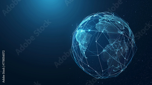 Internet technology. Big data and global network connection concept.