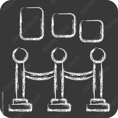 Icon Museum. related to Entertainment symbol. chalk Style. simple design illustration