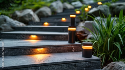 Cluster of Candles on Stairs