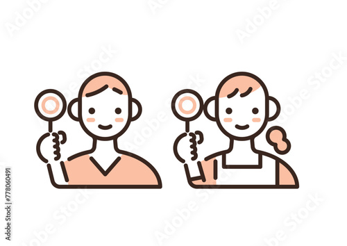 美容業界で働く人のイラスト OK 正解 良し