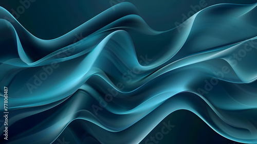 Dark blue background with abstract wavy lines