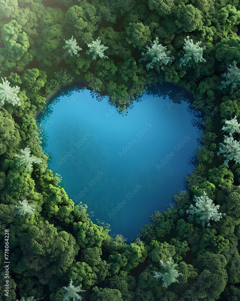 love environment concept with heart shape 