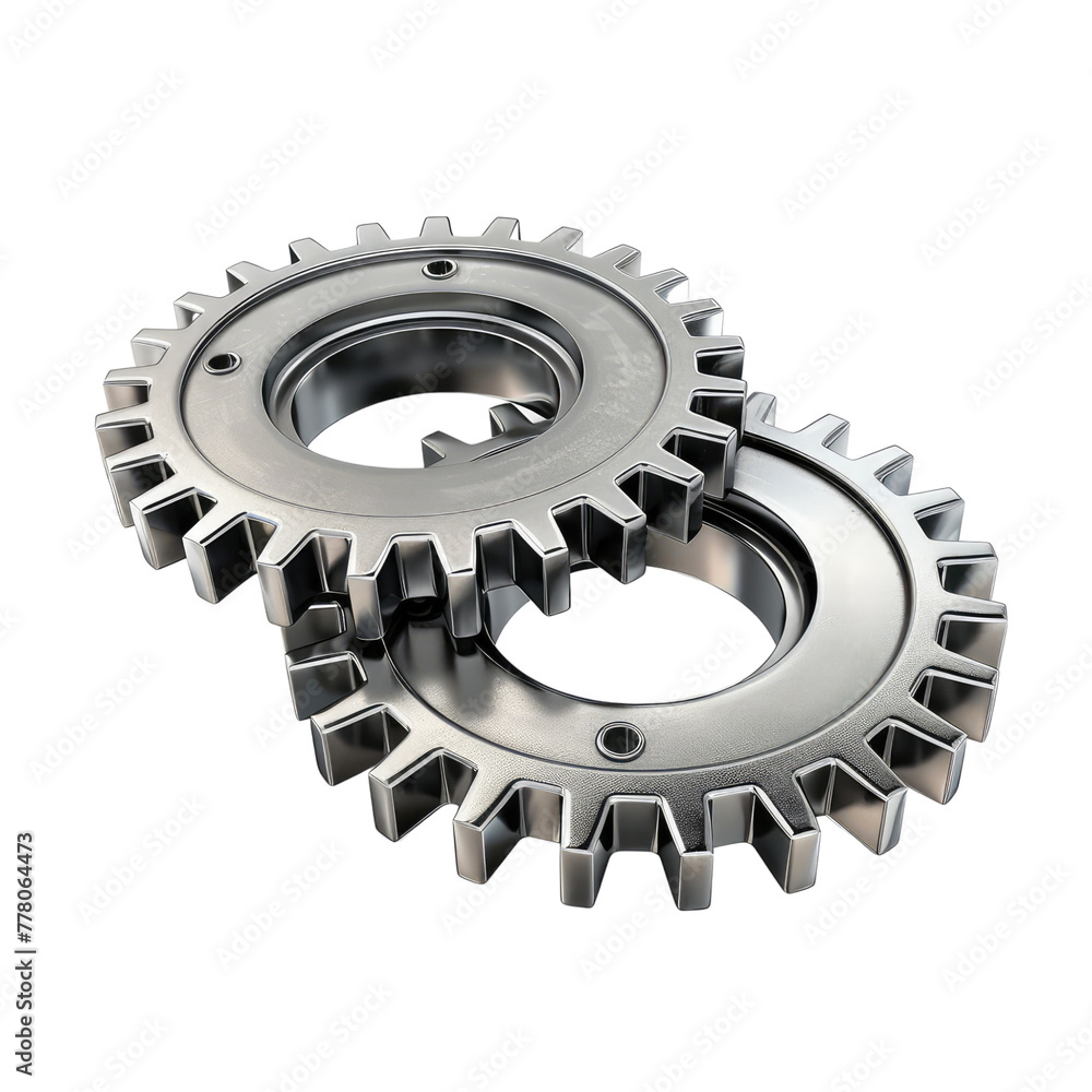 Gears in motion representing teamwork isolated on white background Gears in motion representing teamwork isolated on white background