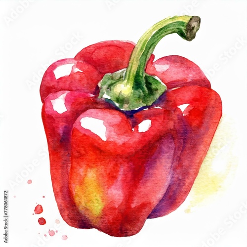 Obraz na płótnie Czerwona papryka ilustracja