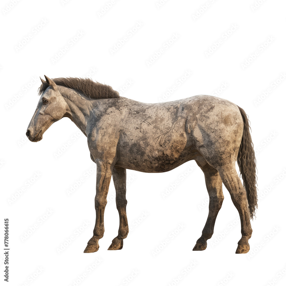 Obraz premium Single horse on Transparent Background