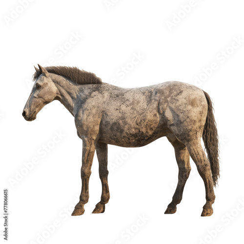 Single horse on Transparent Background