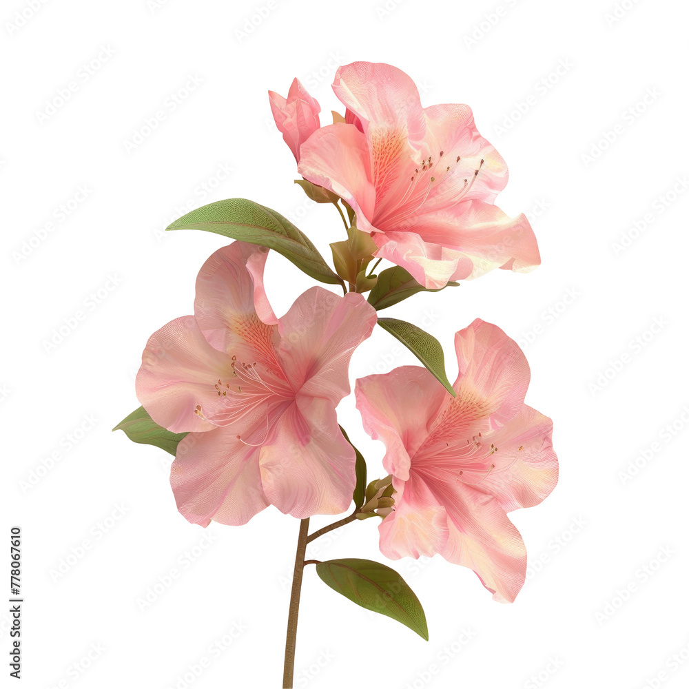 Pink flowers on stem in vase Pink flowers on stem in vase