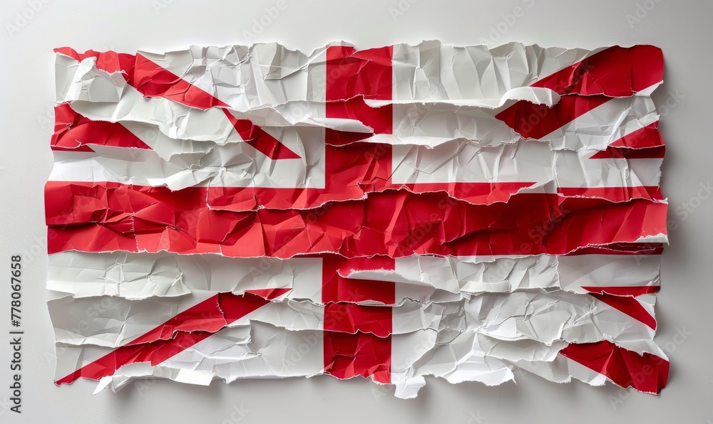 England abstract flag made from ripped paper pieces England abstract flag made from ripped paper pieces