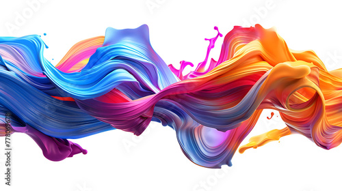 Colorful wavy decoration, for posters or backgrounds. isolated