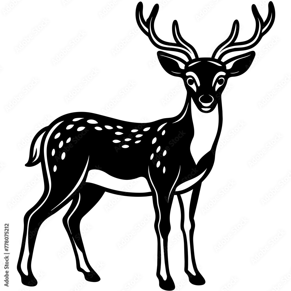 Obraz premium Deer vector illustration 