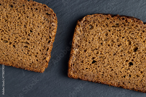 square-shaped pieces of fresh bread photo