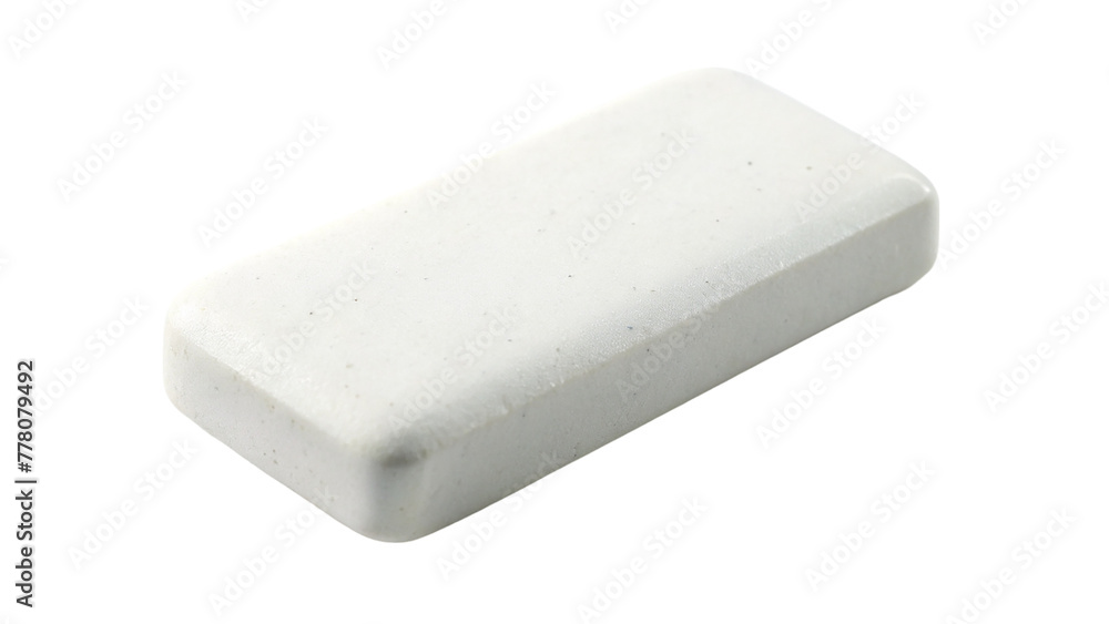 White eraser isolated on transparent background. White eraser isolated on transparent background.