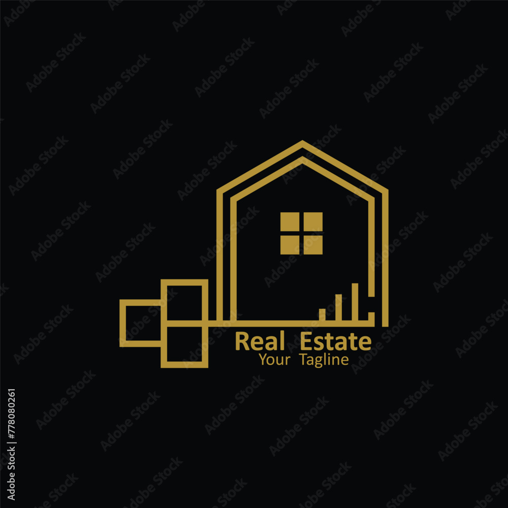Real estate logo. This logo is ideal for real estate company, property development company and similar.