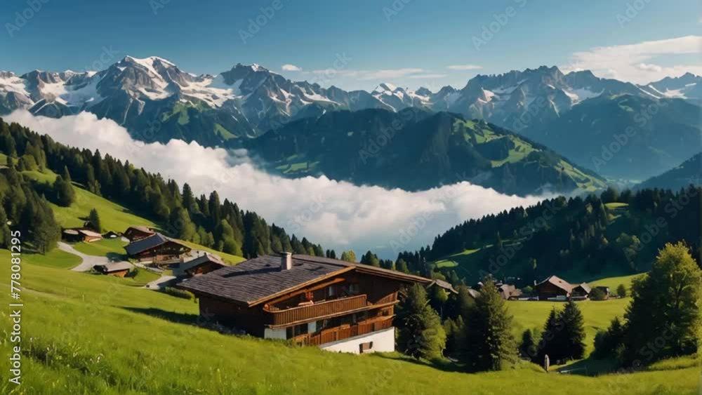 Beautiful view of Alpbach Austria, summer Beautiful view of Alpbach Austria, summer