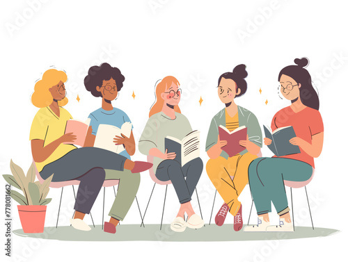 animated book club gathering