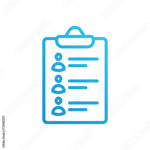 Attendees List vector icon